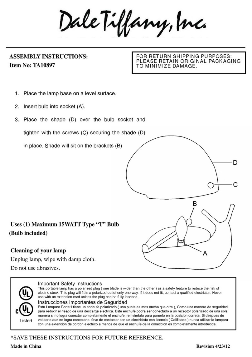 Dale Tiffany TA10897 Assembly instructions