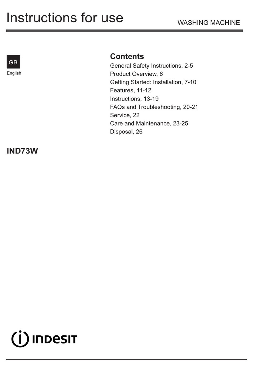 Indesit IND73W User manual