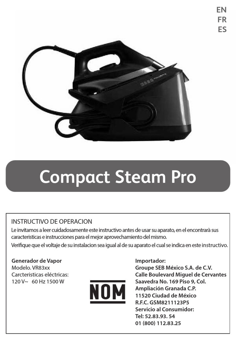 Rowenta Compact Steam Pro VR83 Series User manual
