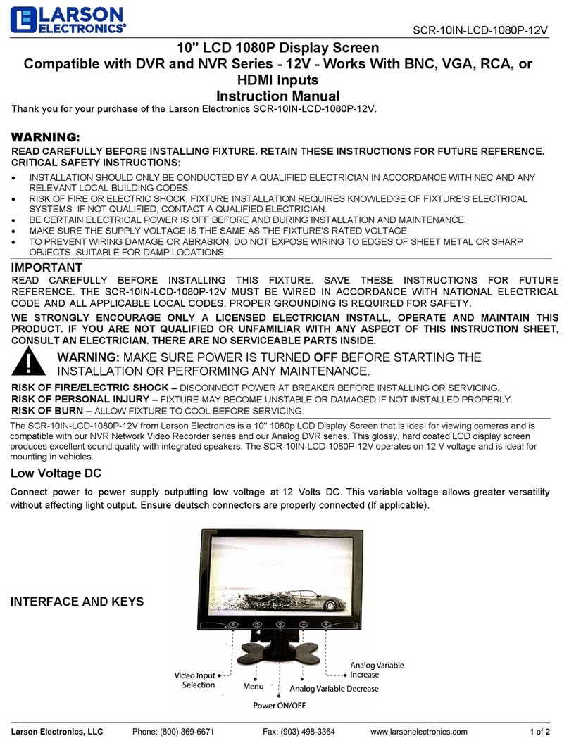 Larson Electronics SCR-10IN-LCD-1080P-12V instruction manual Larson Electronics SCR-10IN-LCD-1080P-12V instruction manual