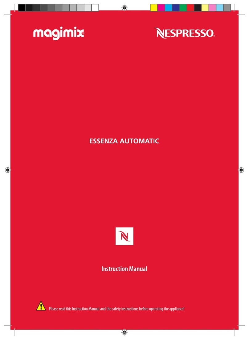 Nespresso MAGIMIX ESSENZA AUTOMATIC instruction manual