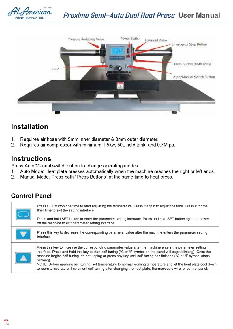 All American Proxima Semi TQ-4050 user manual