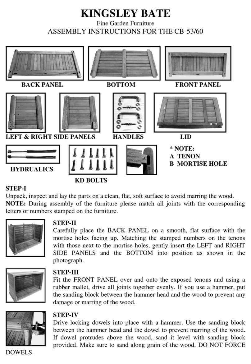 kingsley-bate CB-53 Assembly instructions