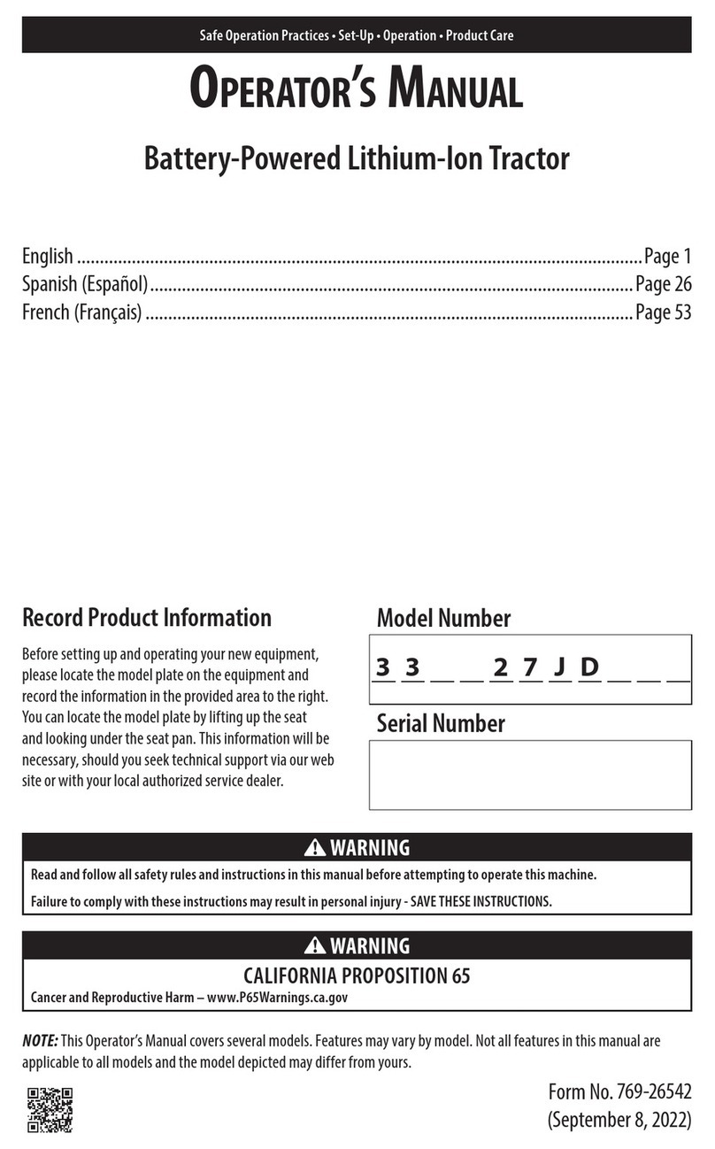 MTD 33 27JD Series User manual