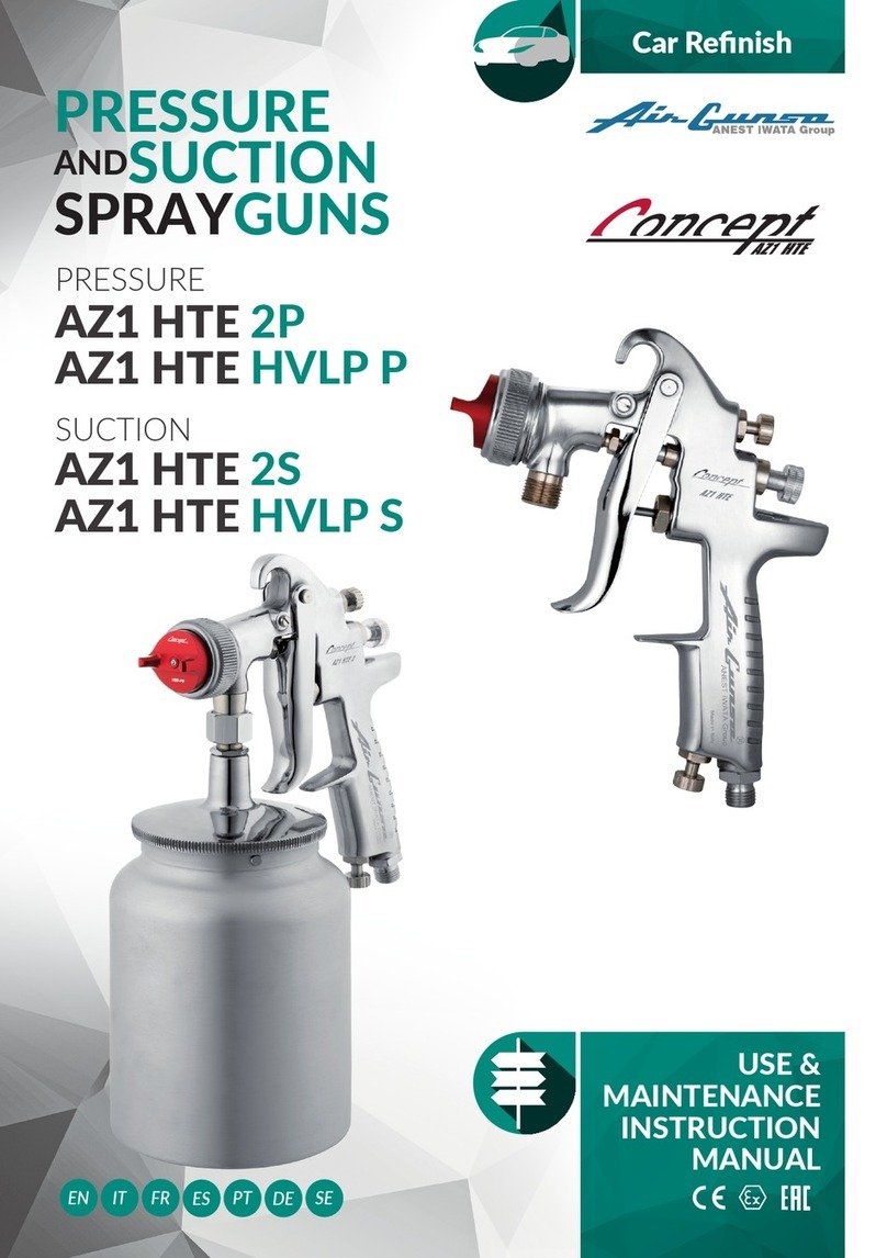 Anest Iwata AIRGUNSA AZ1 HTE 2P Installation, use & maintenance instruction manual