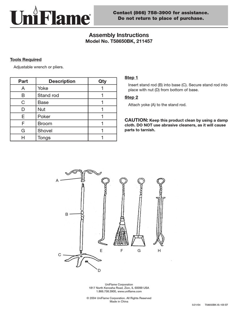 Uniflame T58650BK User manual