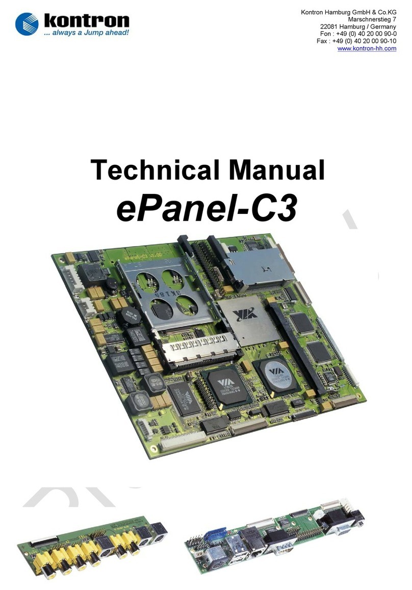 Kontron ePanel-C3 Technical manual