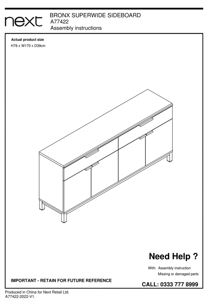 Next BRONX A77422 Assembly instructions Next BRONX A77422 Assembly instructions