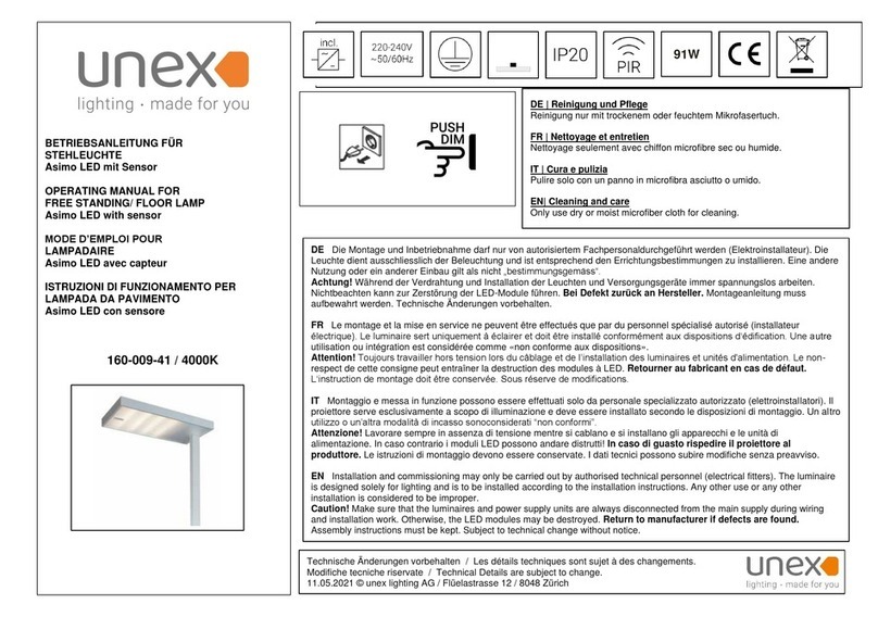 Unex Asimo 160-009-41 operating manual