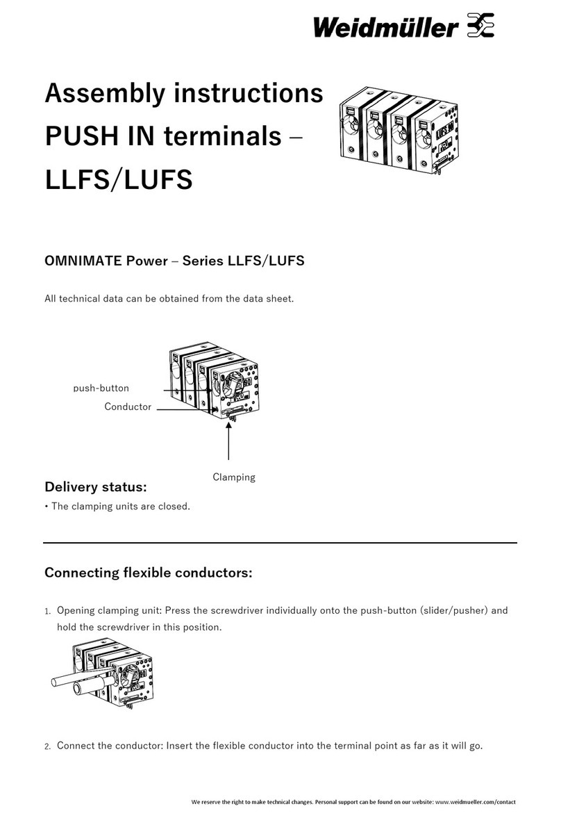 Weidmüller LLFS Series Assembly instructions Weidmüller LLFS Series Assembly instructions