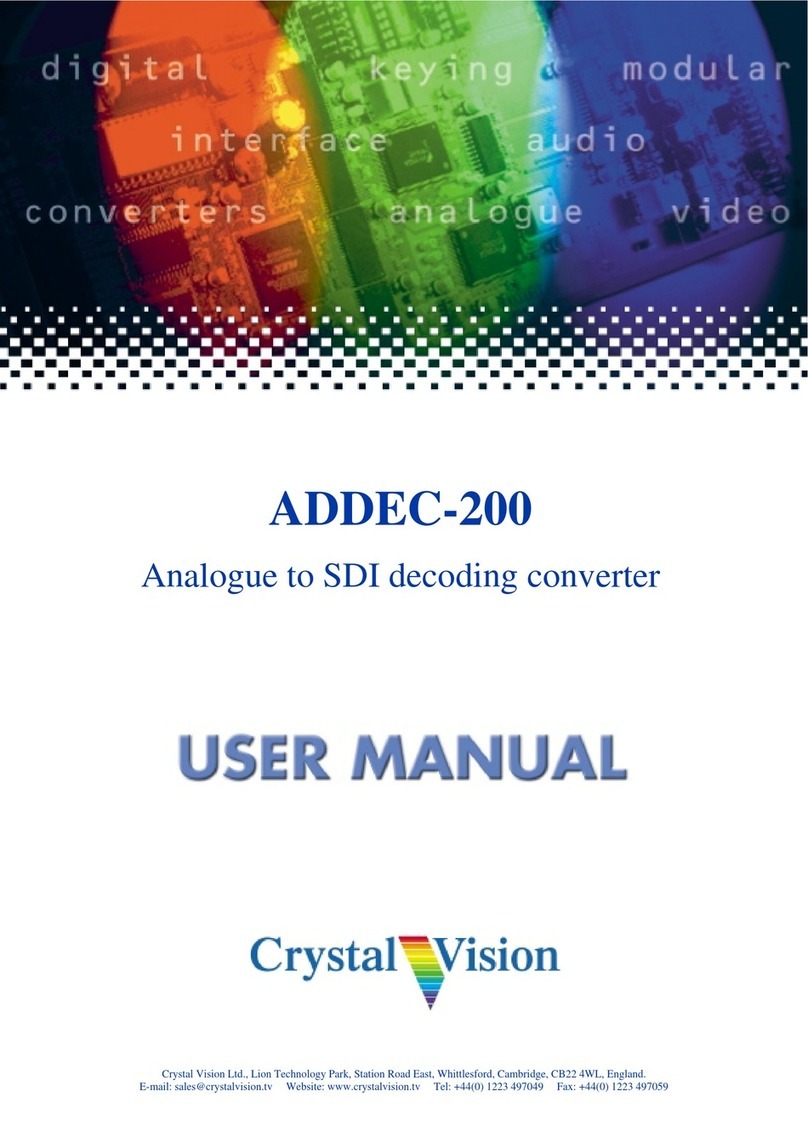 Crystal Vision ADDEC-200 user manual