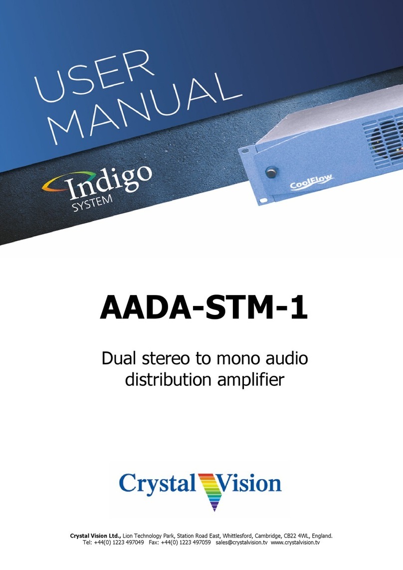 Crystal Vision Indigo AADA-STM-1 User manual Crystal Vision Indigo AADA-STM-1 User manual