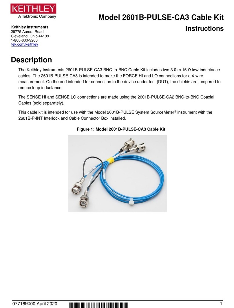 Tektronix KEITHLEY 2601B-PULSE-CA3 instructions