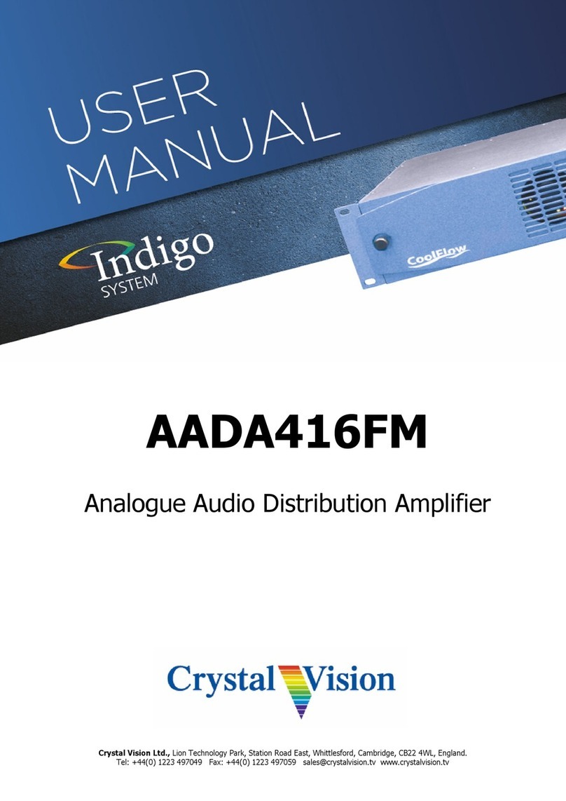 Crystal Vision Indigo AADA416FM User manual Crystal Vision Indigo AADA416FM User manual