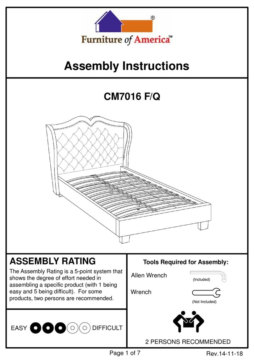 Furniture of America CM7016 F Assembly instructions Furniture of America CM7016 F Assembly instructions