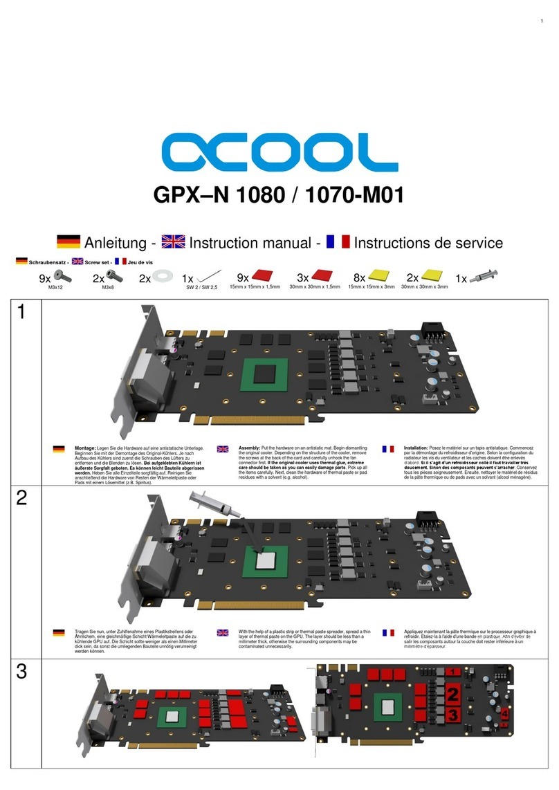 Alphacool GPX-N 1080-M01 User manual