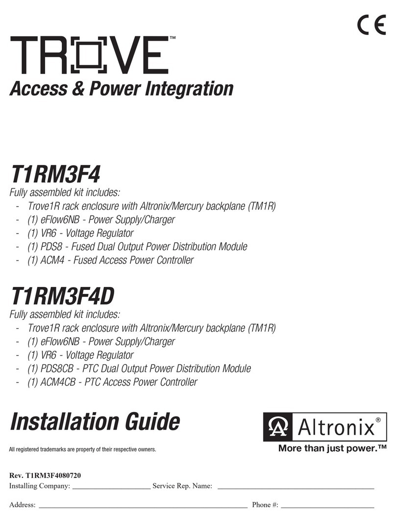 Altronix TROVE T1RM3F4 User manual Altronix TROVE T1RM3F4 User manual