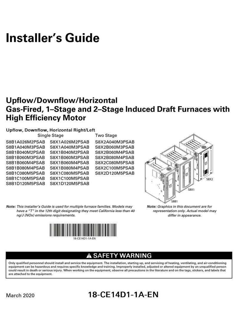Trane 8B1A026M2PSAB Installer's guide