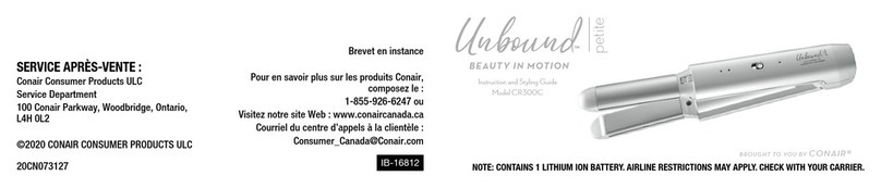 Conair Unbound CR300C Instruction and styling guide