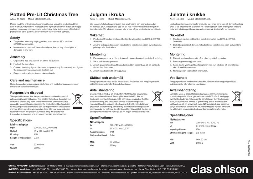 Clas Ohlson MJG53094A-70L quick start guide