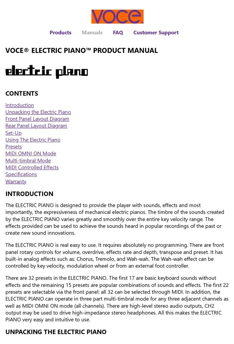Voce ELECTRIC PIANO manual