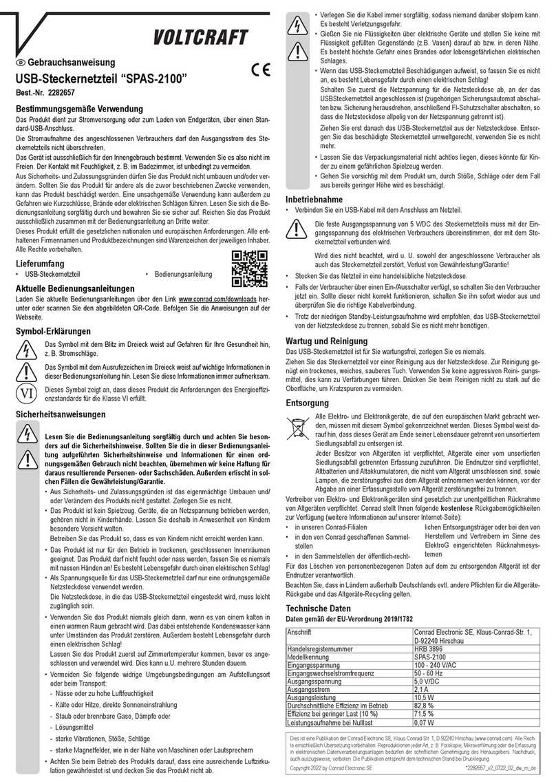 VOLTCRAFT SPAS-2100 User manual