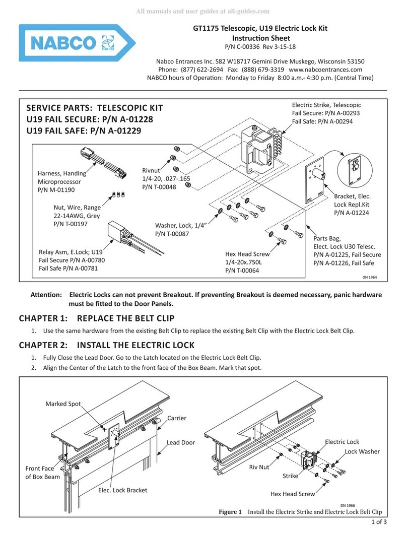 Nabco U19 quick start guide