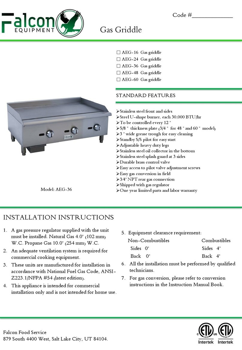 Falcon Equipment AEG-16 installation instructions