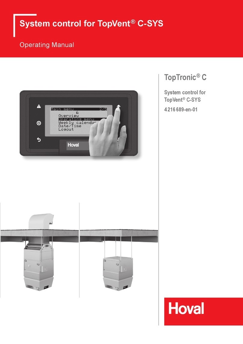 Hoval TopTronic C-SYS operating manual