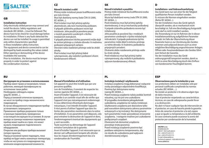 SALTEK DA-075-DJ25 installation instructions