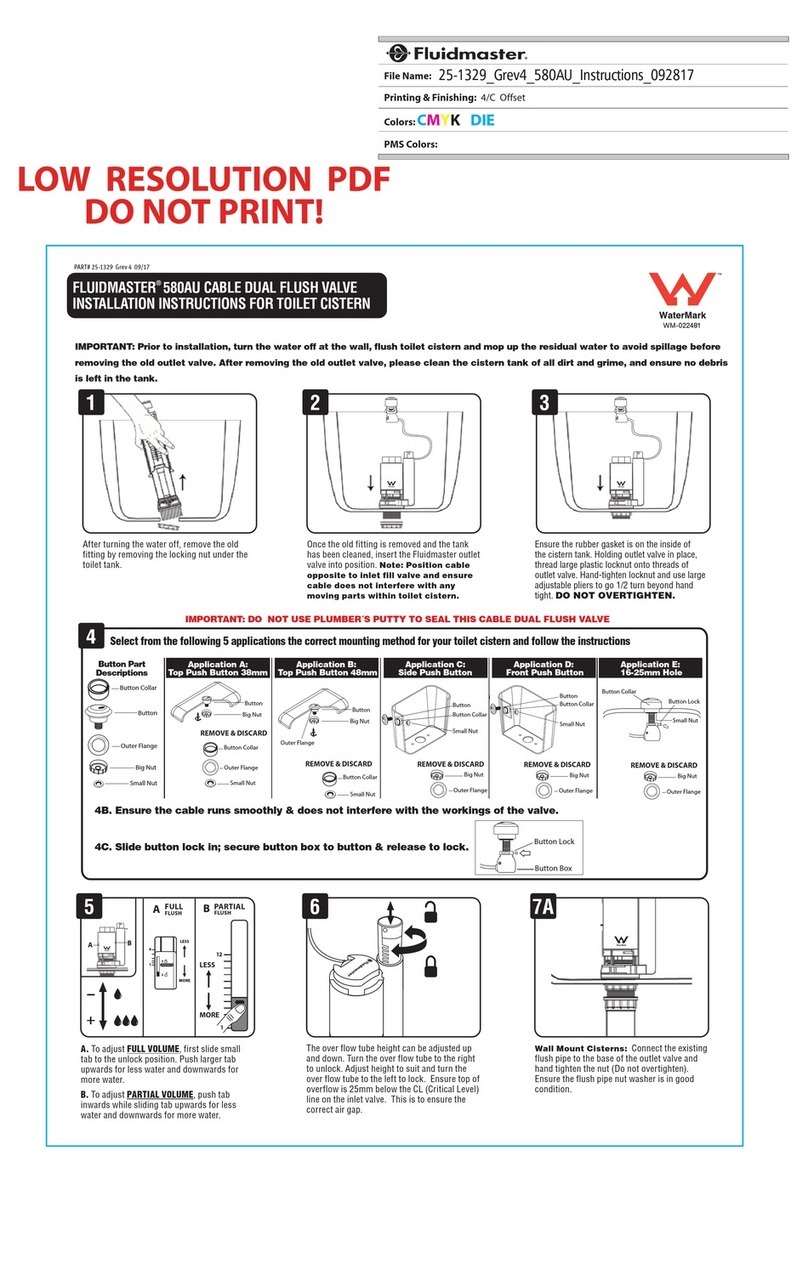 Fluidmaster 580AU User manual