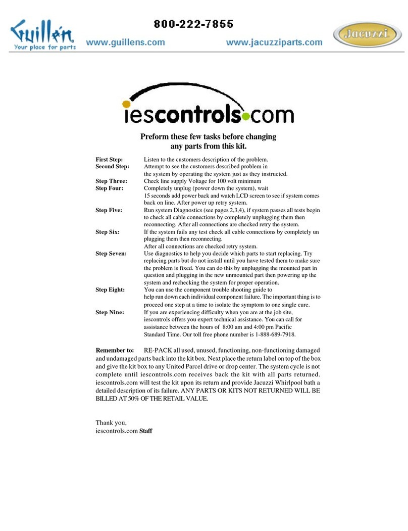 Jacuzzi JWB User manual