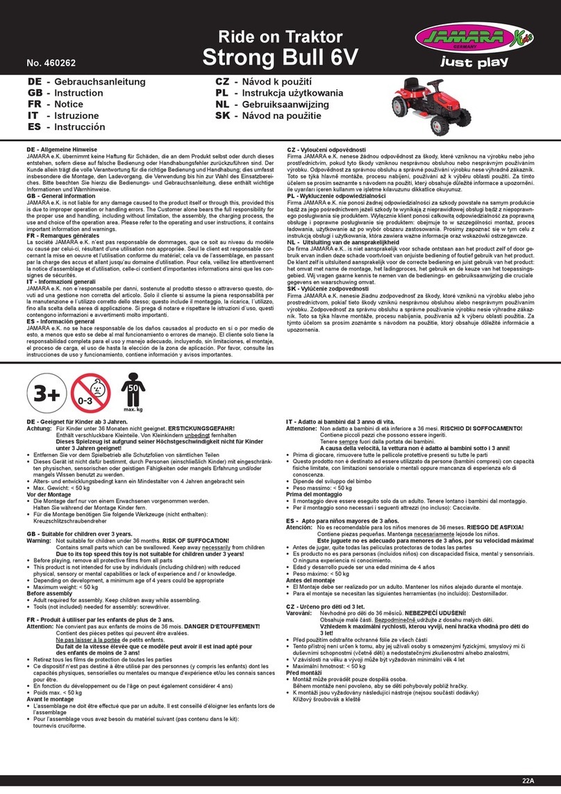 Jamara Ride on Traktor Strong Bull 6V instructions