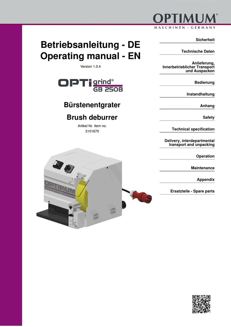 Optimum OPTIgrind GB 250B operating manual