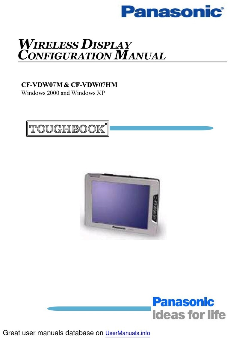 Panasonic CFVDW07M - COMPUTER WIRELESS DISPLAY Instruction sheet