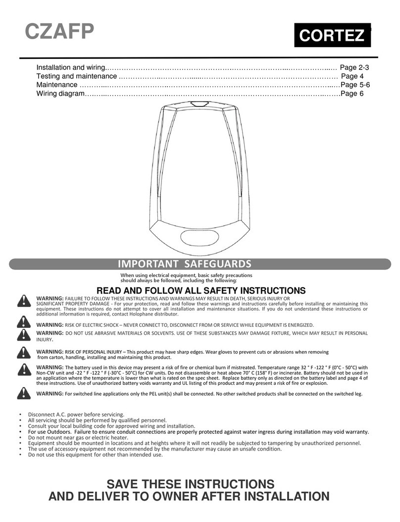 Acuity Brands Holophane Cortez CZAFP Series instructions Acuity Brands Holophane Cortez CZAFP Series instructions