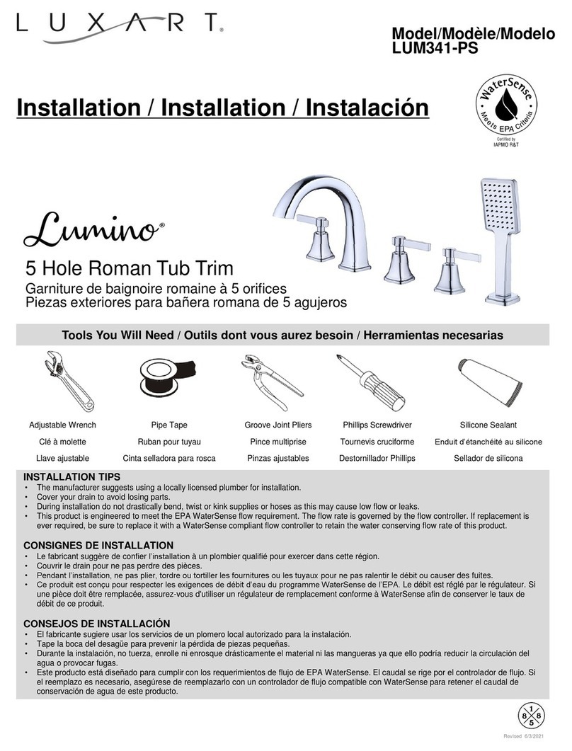 Luxart Lumino LUM341-PS Installation