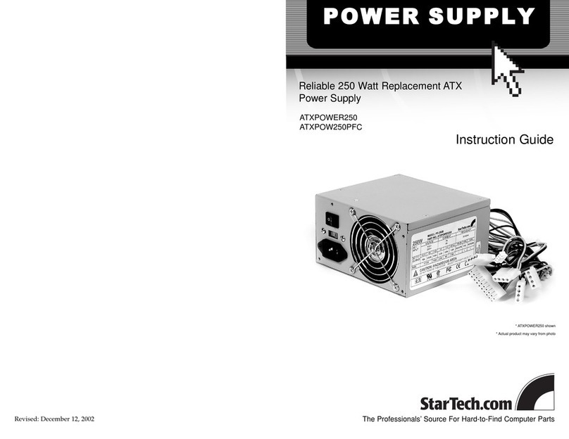 StarTech.com ATXPOW250PFC Instruction guide