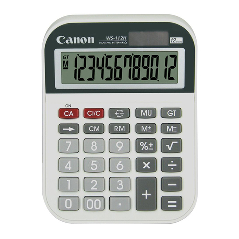 Canon WS-112H User manual