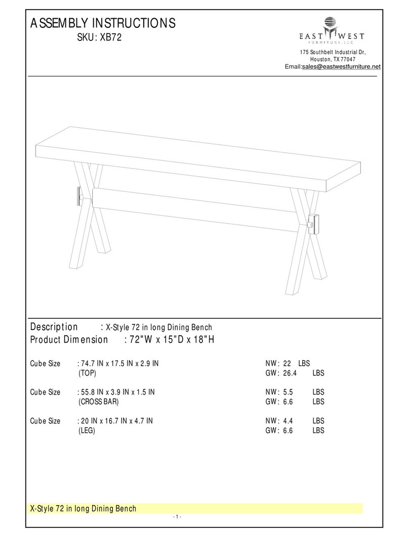 East West Furniture XB72 Assembly instructions