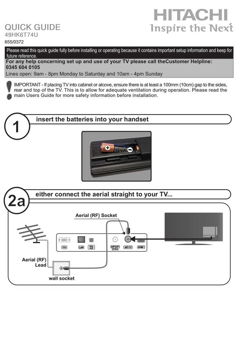 Hitachi 49HK6T74U User manual