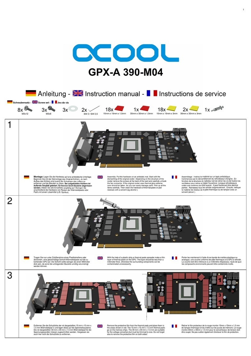 Alphacool GPX-A 390-M04 User manual