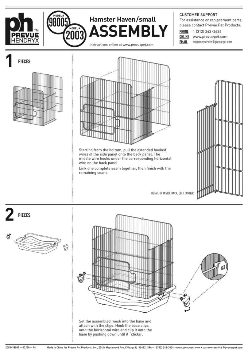 Prevue Hendryx Hamster Haven Assembly manual Prevue Hendryx Hamster Haven Assembly manual