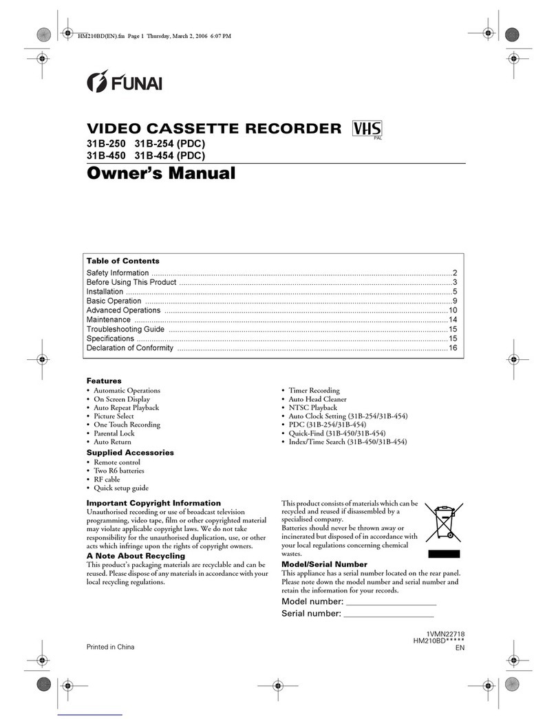 FUNAI 31B-250 User manual
