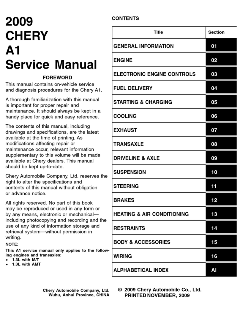 Chery A1 2009 User manual Chery A1 2009 User manual