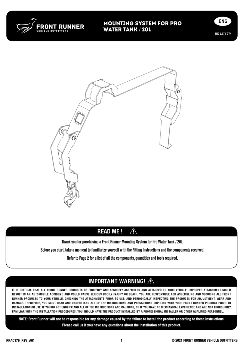 Front Runner RRAC179 User manual