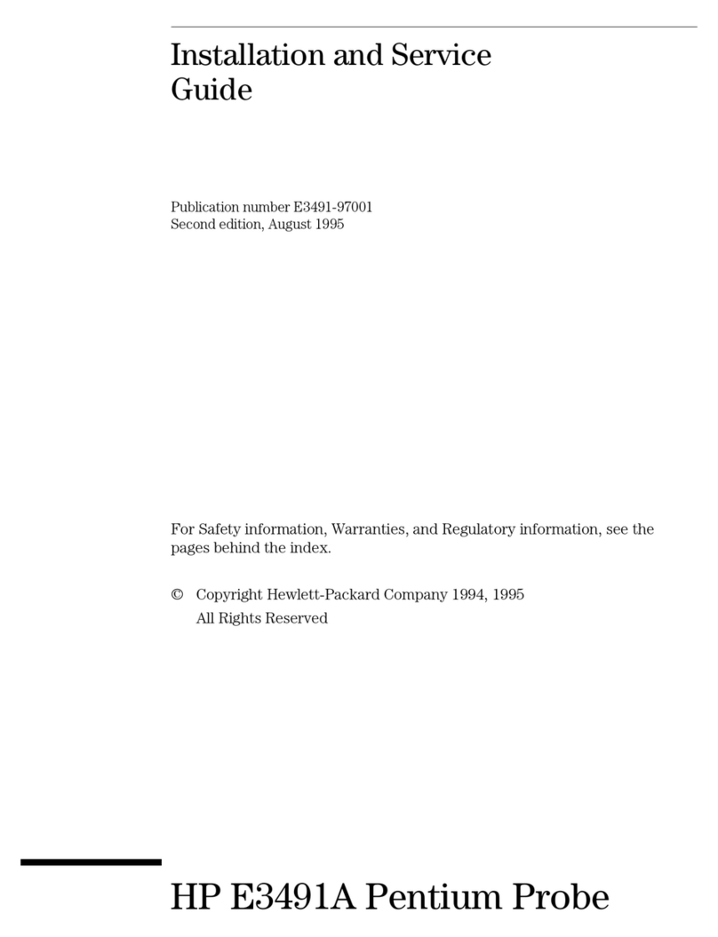 HP E3491A Installation and maintenance instructions
