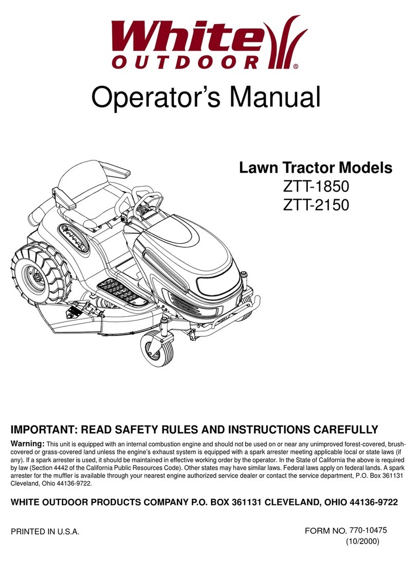 White Outdoor ZTT-1850 Operator's manual