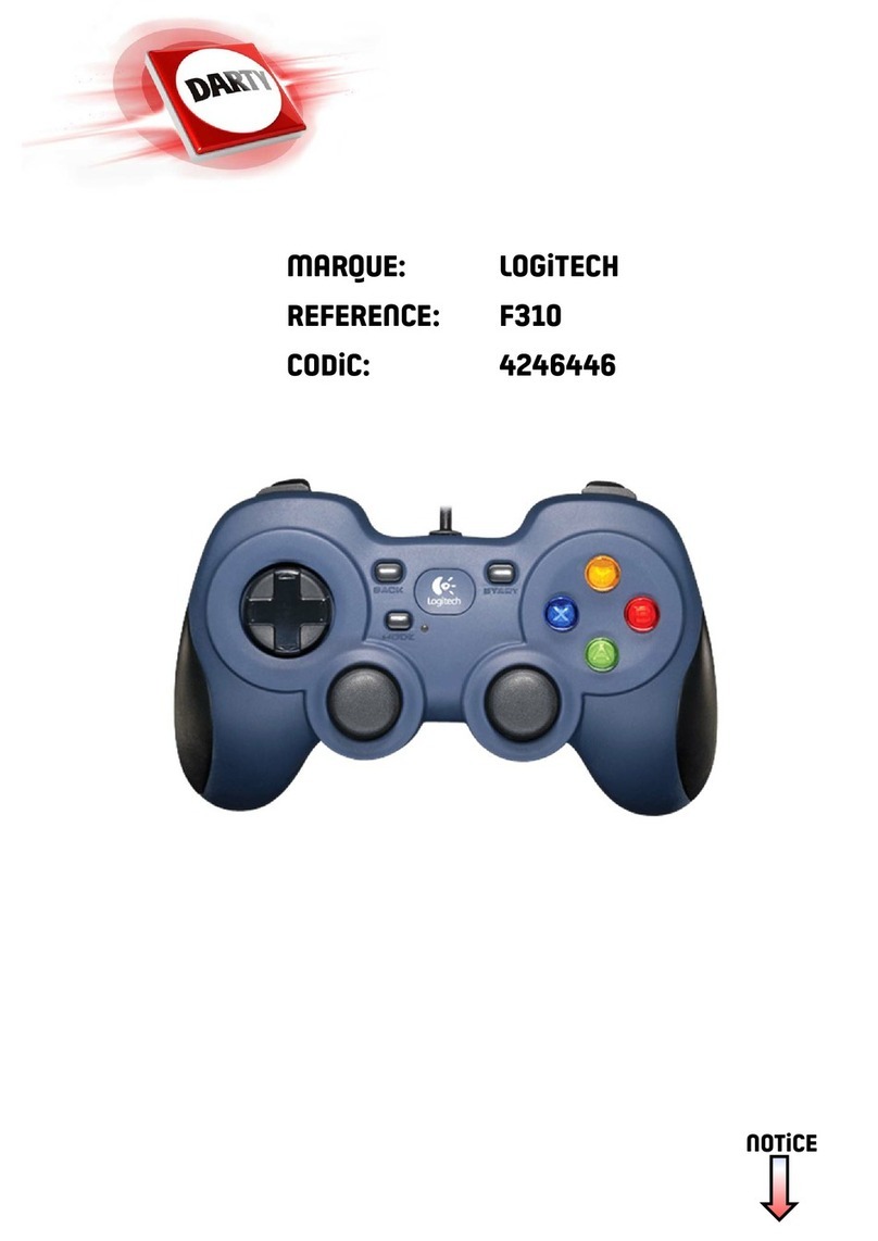 Logitech Gamepad F310 User manual