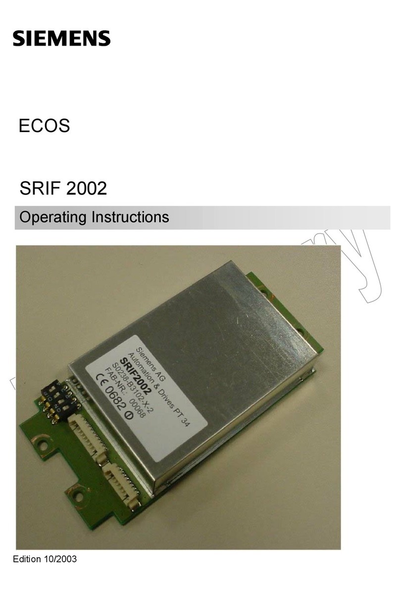 Siemens ECOS SRIF 2002 operating instructions